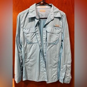 Columbia long sleeve button down fishing shirt